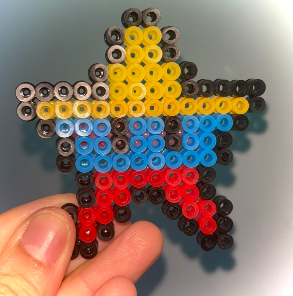 Star shape Country Flag KeyChain
