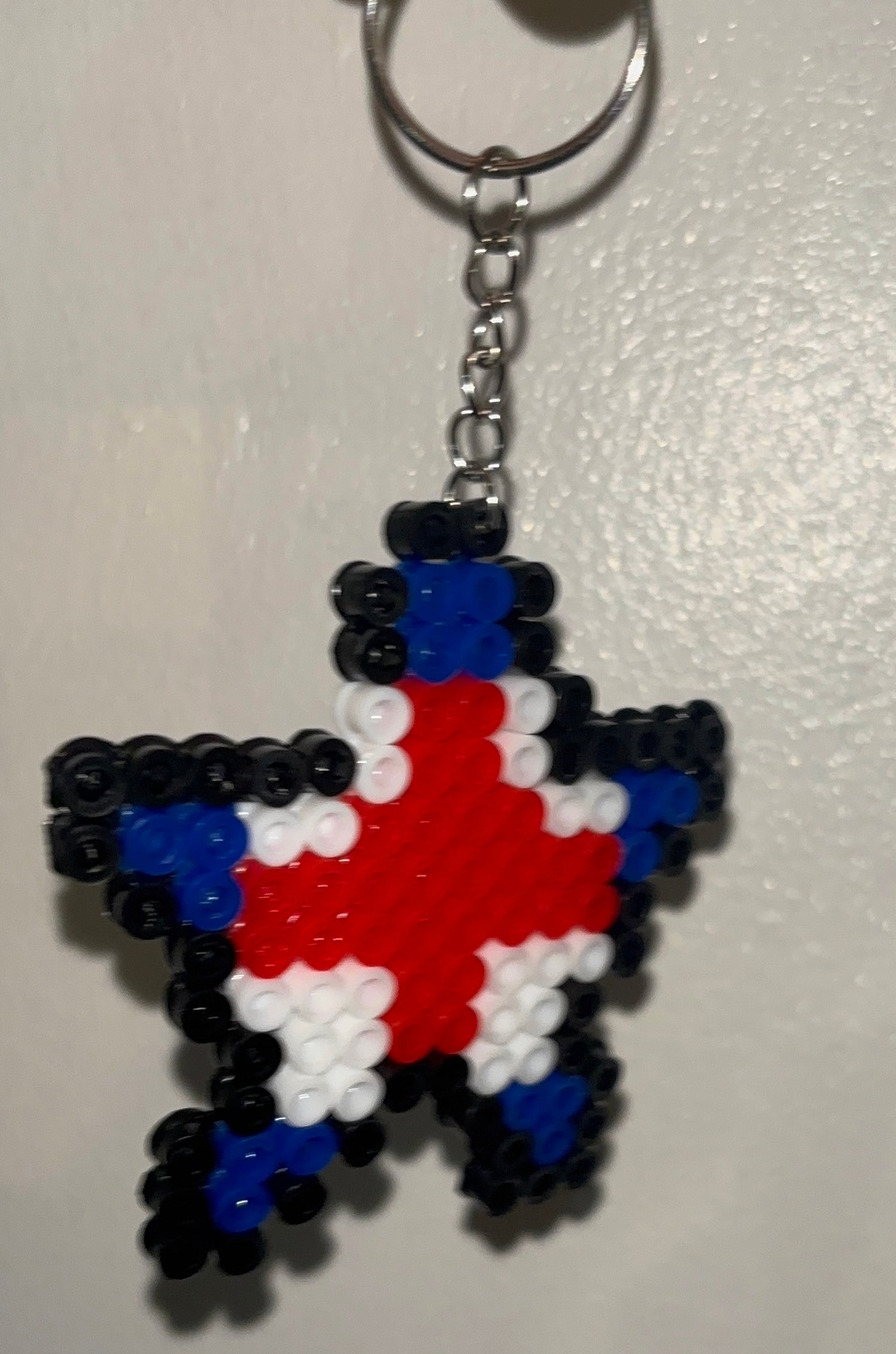 Star shape Country Flag KeyChain